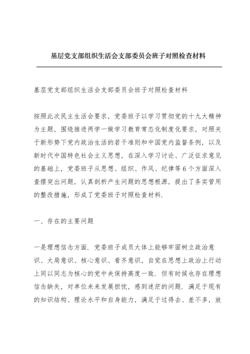 基层党支部组织生活会支部委员会班子对照检查材料.docx