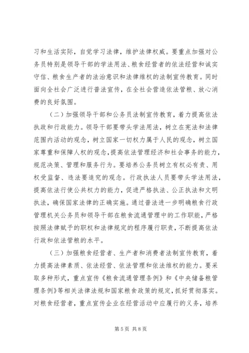 粮食系统五五普法宣传教育规划 (2).docx