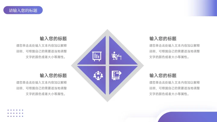 紫色渐变实用员工心态管理培训PPT模板