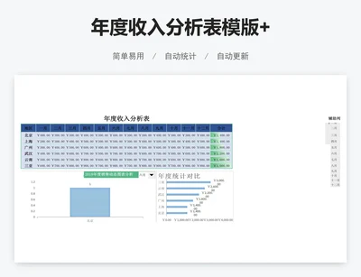 年度收入分析表模版+