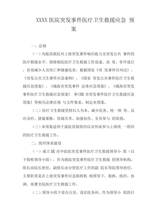 医院突发事件医疗卫生救援应急预案3.docx