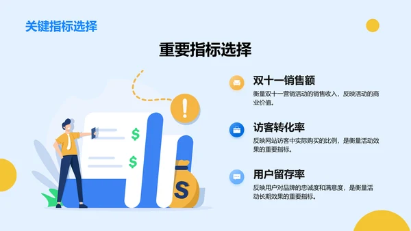 蓝色创意双十一营销策划数据分析与优化PPT模板