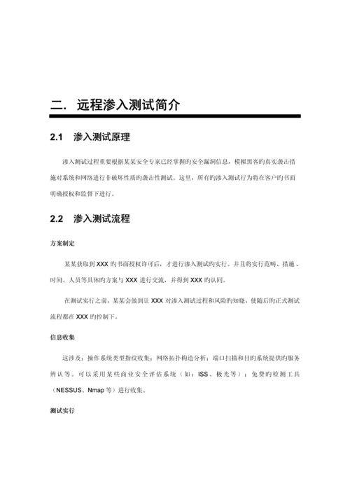 X公司渗透测试专题方案.docx