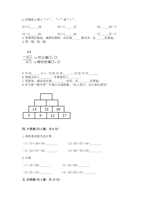 人教版二年级上册数学期中测试卷含答案下载.docx