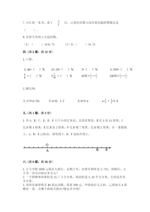 沪教版六年级数学下学期期末测试题精品【突破训练】.docx