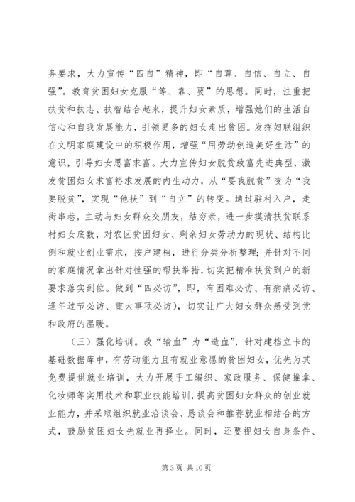 在精准扶贫工作中如何有效发挥妇联组织作用的调查研究.docx