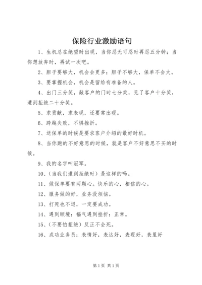 保险行业激励语句.docx