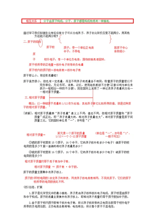 中考分子原子离子元素详解与试题