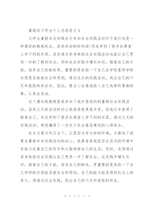 暑期实习学生个人总结范文5篇.docx