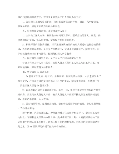 精编之妇产科医师工作计划范文2.docx