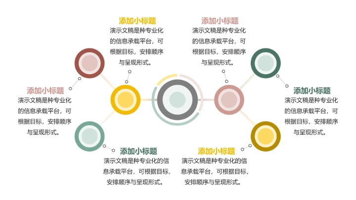 分支图单页PPT模板