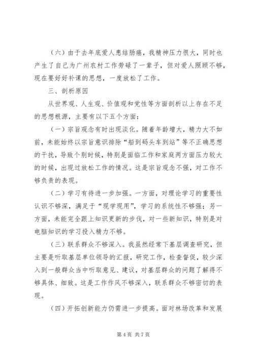 林业局长党性分析材料 (4).docx