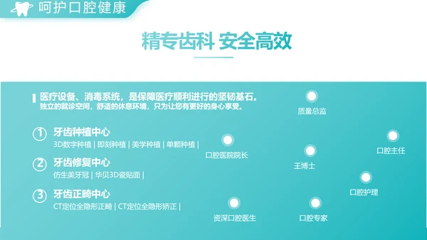 蓝色大气简约口腔医学介绍工作总结动态PPT