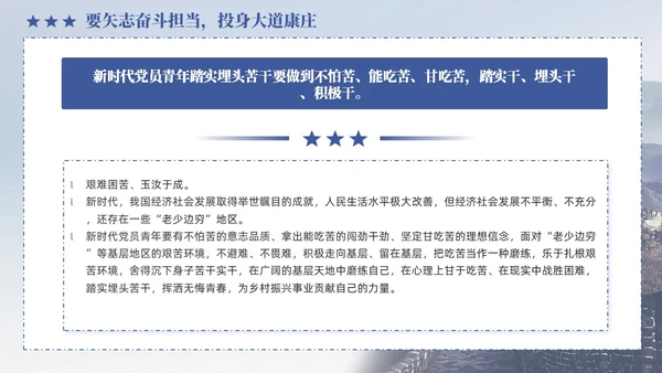 蓝色政党做一名新时代优秀的青年党员党课PPT党建