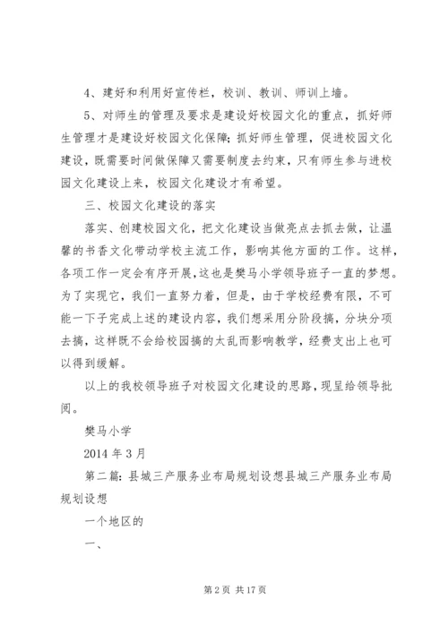 樊马小学布局规划设想.docx