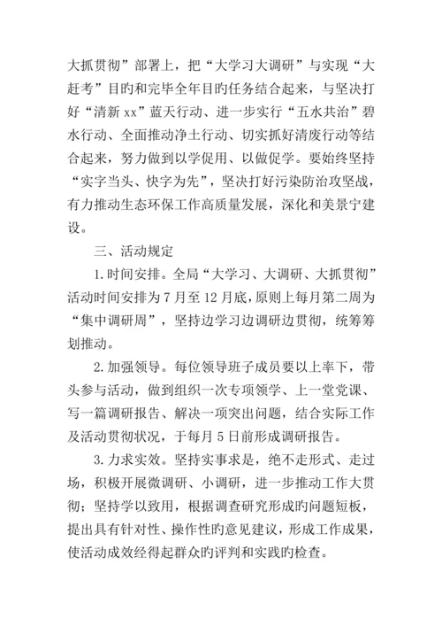 大学习大调研大抓落实活动实施专题方案六篇.docx