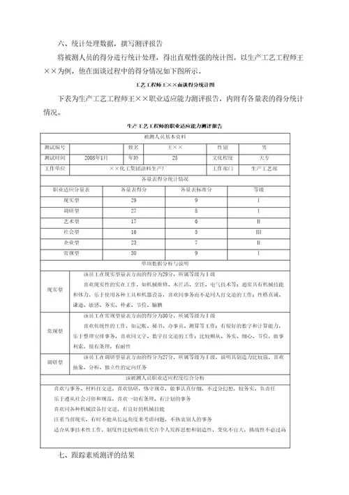 生产人员素质测评完整版