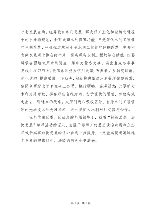 解放思想加快发展学习讨论活动心得 (2).docx