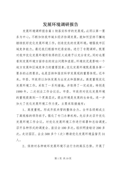 发展环境调研报告.docx