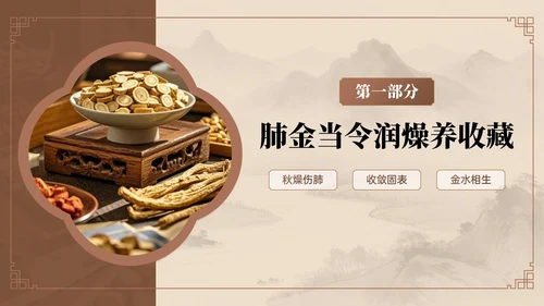 棕色系中国风中医课堂PPT模板
