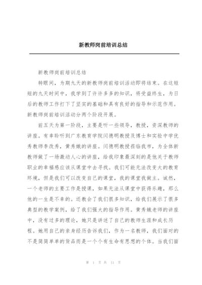 新教师岗前培训总结.docx