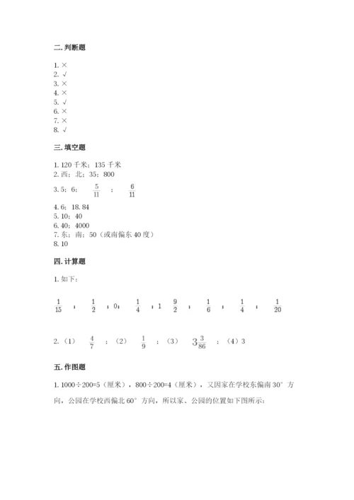 小学六年级上册数学期末测试卷含完整答案（夺冠系列）.docx