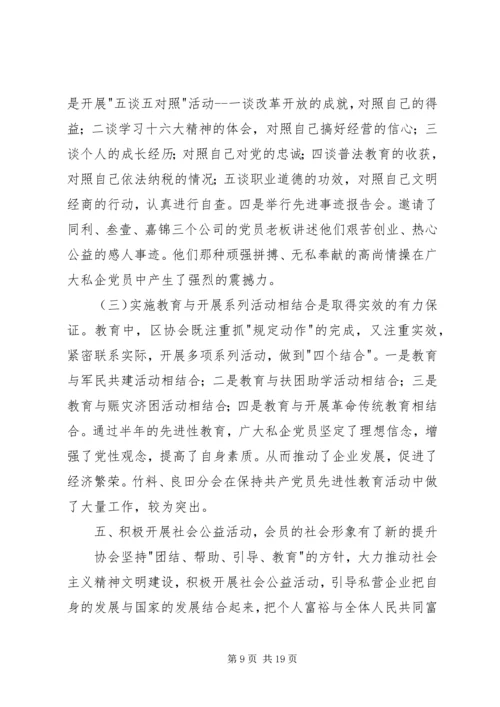 在区个、私协会工作会议上的工作报告.docx