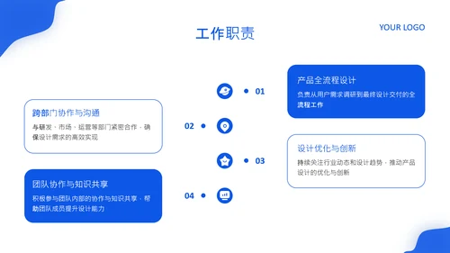 蓝色简约风个人简历PPT