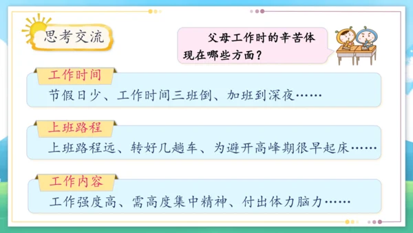 统编版四年级上册2.4《少让父母为我操心》第一课时《爸爸妈妈多辛苦》课件（共21张PPT）