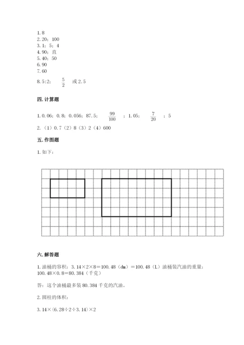 人教版六年级下册数学期末测试卷精品（基础题）.docx