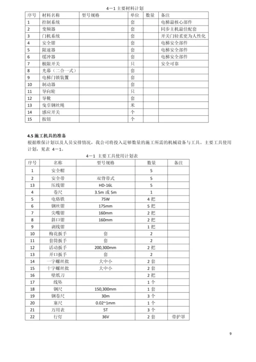 客梯维保方案.docx