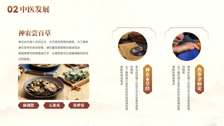 大气中国风中医养生文化宣传ppt模板