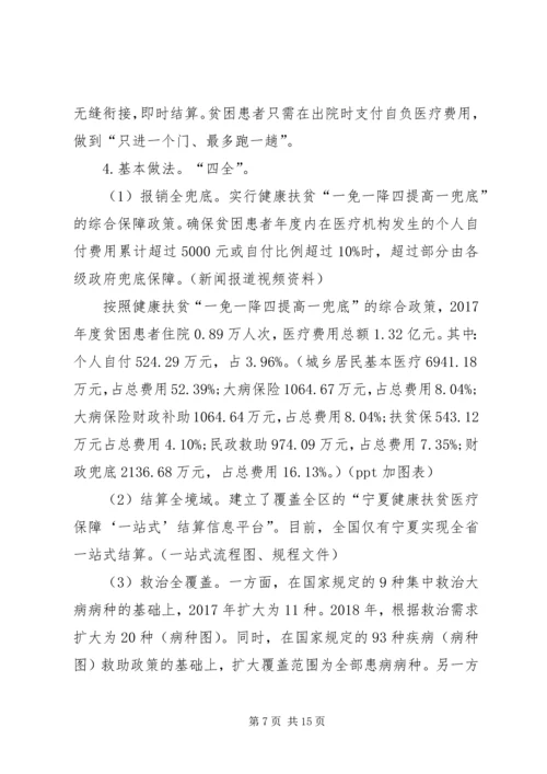 健康扶贫工作培训交流汇报.docx