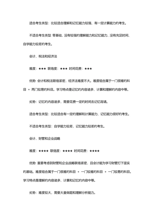 2023年注册会计师科目搭配分析应从各科特点入手.docx