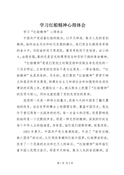 学习红船精神心得体会精编.docx