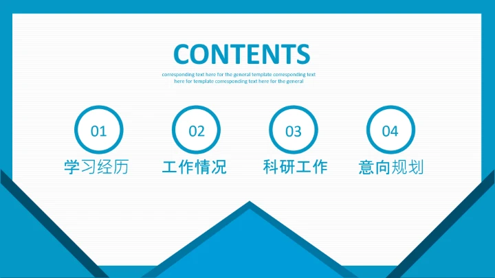 蓝色大学通用博士入学复试汇报PPT