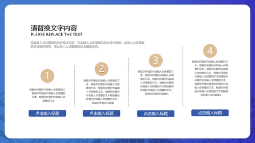 蓝色简约风地产工作职场述职报告PPT模板