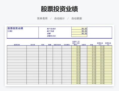 股票投资业绩