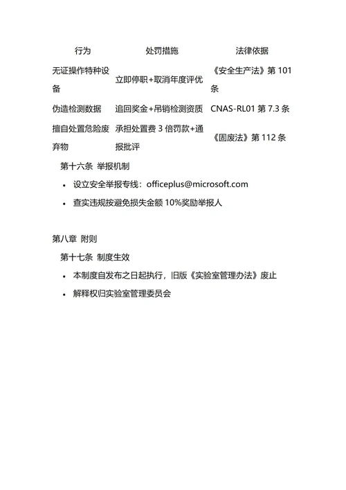 通用实验室管理制度