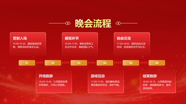 红色喜庆风公司周年庆邀请PPT模板