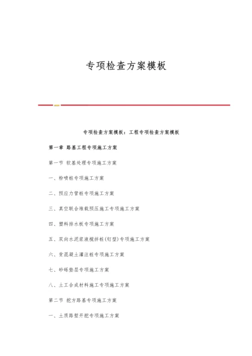 专项检查方案模板.docx