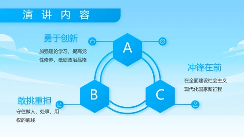 蓝色八一海军工作总结汇报动态PPT