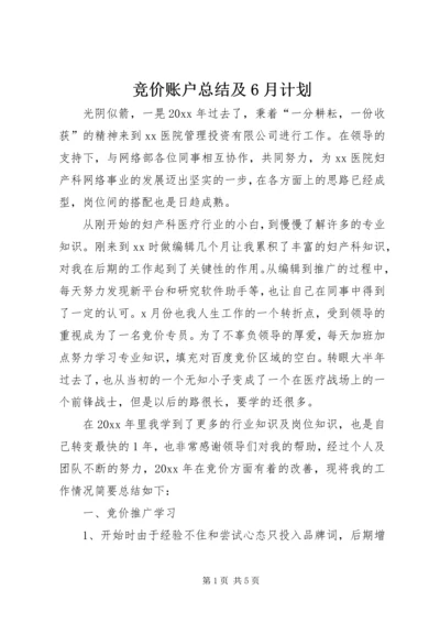 竞价账户总结及6月计划 (2).docx