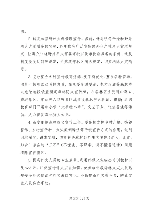 镇人民政府开展XX年秋冬季森林防火宣传月活动方案.docx