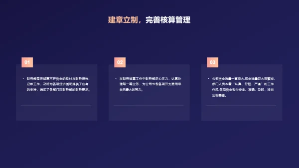 蓝色简约财务部年终工作总结PPT模板