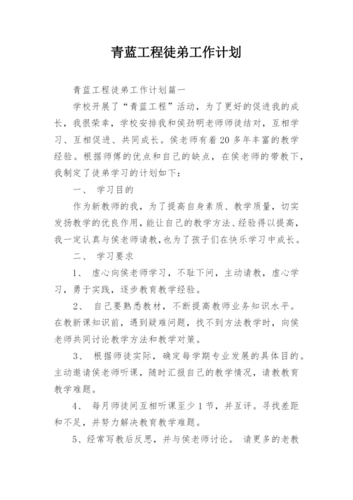 青蓝工程徒弟工作计划.docx