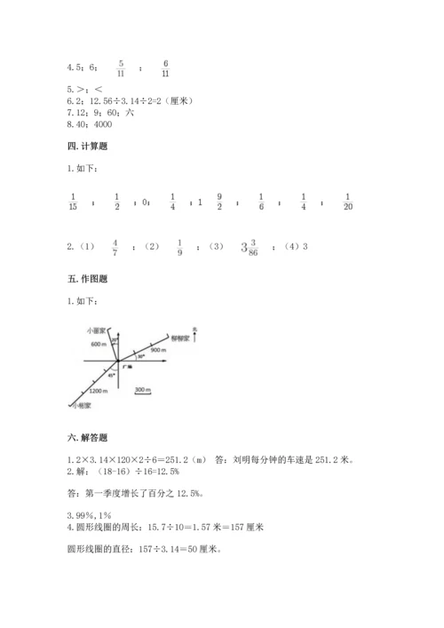 小学数学六年级上册期末试卷带精品答案.docx