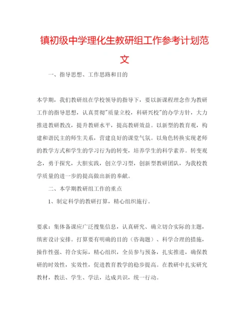 【精编】镇初级中学理化生教研组工作参考计划范文.docx