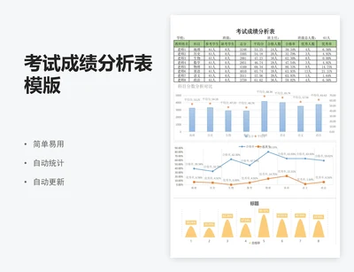 考试成绩分析表模版