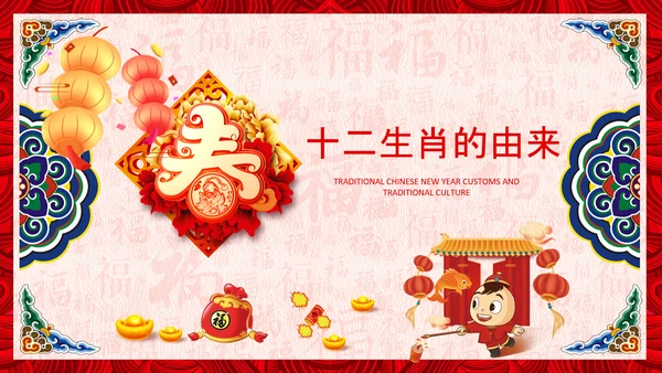 新年春节习俗民俗传统文化除夕PPT模板